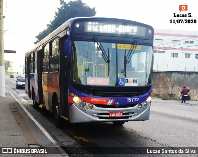 Viação Miracatiba 15.772 na cidade de São Paulo, São Paulo, Brasil, por Lucas Santos da Silva. ID da foto: 8101584.