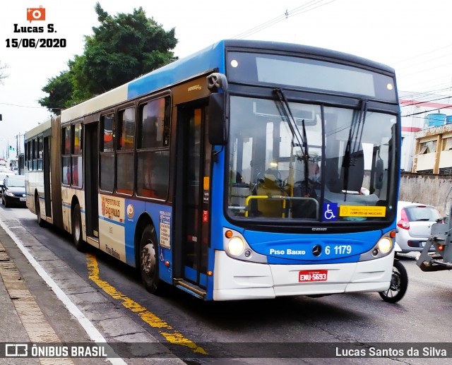 Viação Grajaú S.A. 6 1179 na cidade de São Paulo, São Paulo, Brasil, por Lucas Santos da Silva. Número da foto: #8104265.