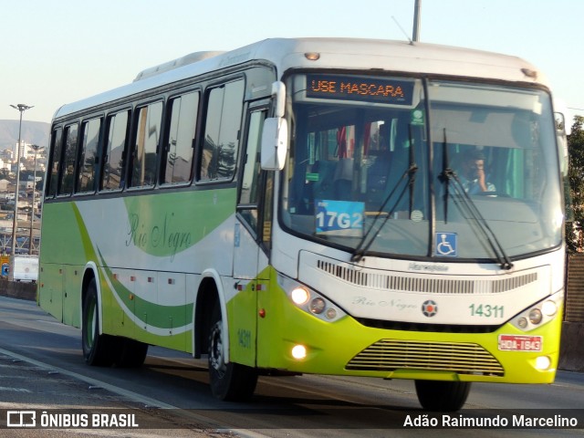Rio Negro Fretamento e Turismo 14311 na cidade de Belo Horizonte, Minas Gerais, Brasil, por Adão Raimundo Marcelino. Número da foto: #8106416.