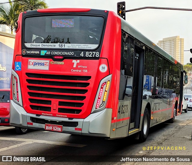 Express Transportes Urbanos Ltda 4 8278 na cidade de São Paulo, São Paulo, Brasil, por Jefferson Nascimento. Número da foto: #8106624.