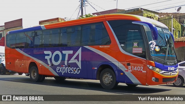 Rota Expresso R1402 na cidade de Belém, Pará, Brasil, por Yuri Ferreira Marinho. ID da foto: 8107193.