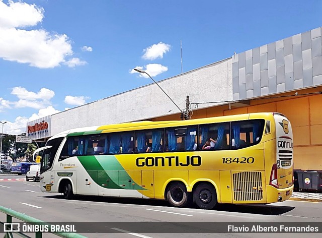 Empresa Gontijo de Transportes 18420 na cidade de Sorocaba, São Paulo, Brasil, por Flavio Alberto Fernandes. ID da foto: 8107842.