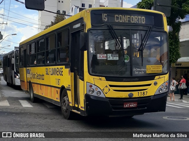 Viação Sul Fluminense 1187 na cidade de Volta Redonda, Rio de Janeiro, Brasil, por Matheus Martins da Silva. Número da foto: #8107393.