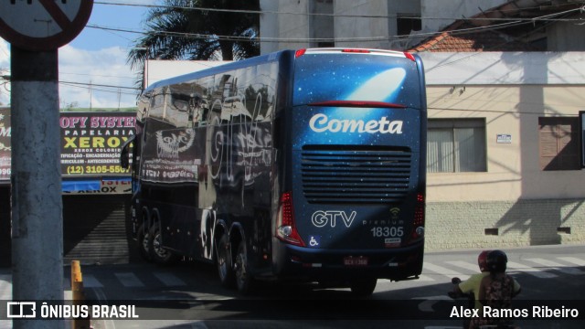 Viação Cometa 18305 na cidade de Aparecida, São Paulo, Brasil, por Alex Ramos Ribeiro. ID da foto: 8109448.