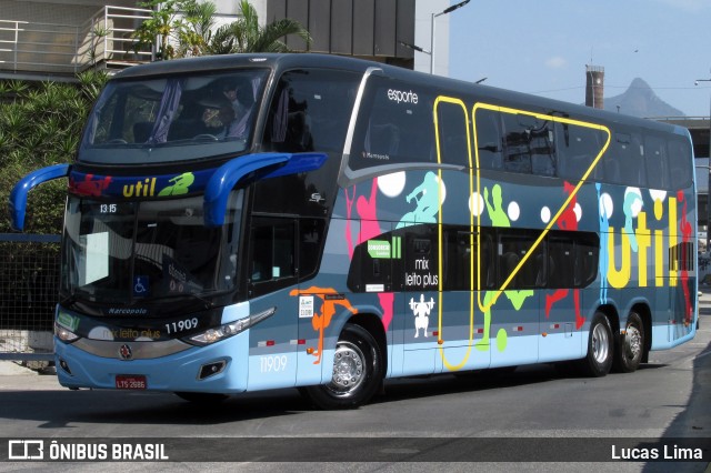 UTIL - União Transporte Interestadual de Luxo 11909 na cidade de Rio de Janeiro, Rio de Janeiro, Brasil, por Lucas Lima. Número da foto: #8111296.