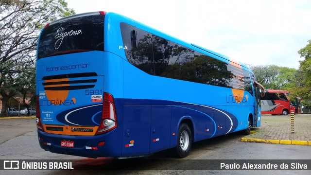 Litorânea Transportes Coletivos 5981 na cidade de São Paulo, São Paulo, Brasil, por Paulo Alexandre da Silva. Número da foto: #8111433.