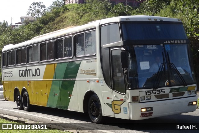 Empresa Gontijo de Transportes 15535 na cidade de Barra do Piraí, Rio de Janeiro, Brasil, por Rafael H.. Número da foto: #8111171.