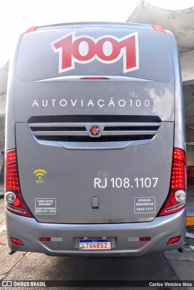 Auto Viação 1001 RJ 108.1107 na cidade de Cabo Frio, Rio de Janeiro, Brasil, por Carlos Vinícios lima. ID da foto: 8111267.