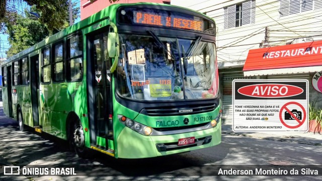 Viação Falcão RJ 179.008 na cidade de Porto Real, Rio de Janeiro, Brasil, por Anderson Monteiro da Silva. ID da foto: 8112079.