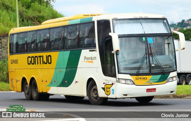 Empresa Gontijo de Transportes 12490 na cidade de Sapucaia, Rio de Janeiro, Brasil, por Clovis Junior. Número da foto: #8117268.