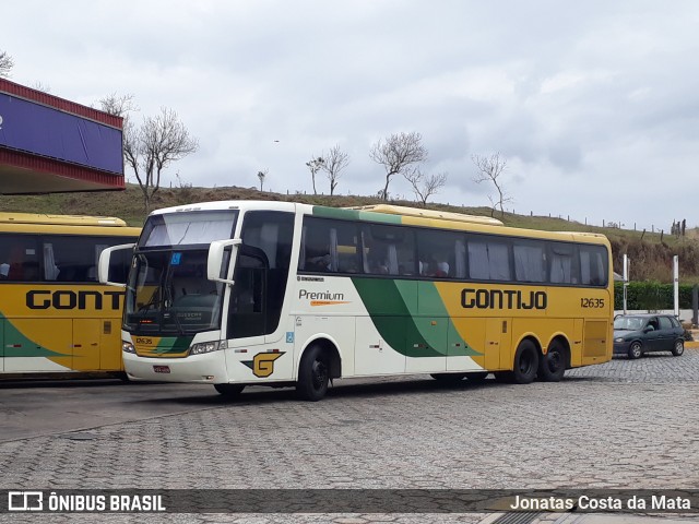 Empresa Gontijo de Transportes 12635 na cidade de João Monlevade, Minas Gerais, Brasil, por Jonatas Costa da Mata. ID da foto: 8117613.