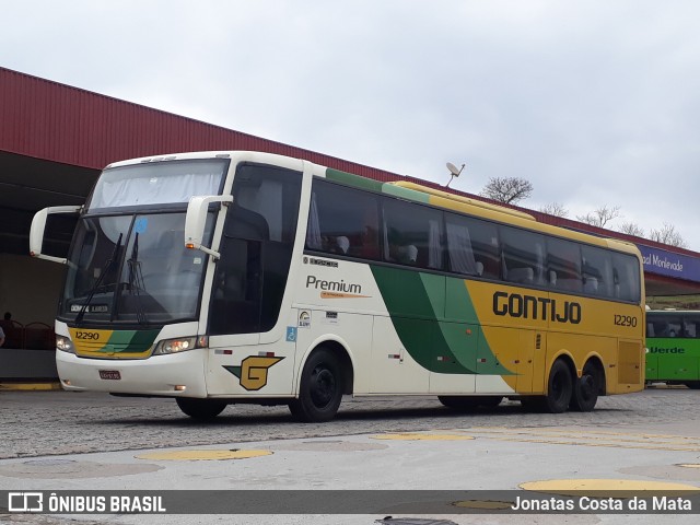 Empresa Gontijo de Transportes 12290 na cidade de João Monlevade, Minas Gerais, Brasil, por Jonatas Costa da Mata. ID da foto: 8117634.