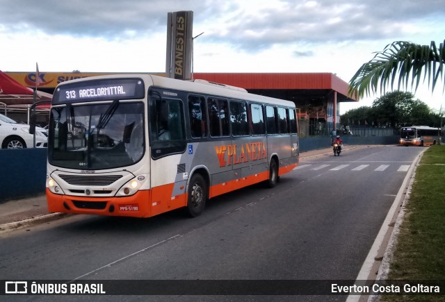 Planeta Transportes Rodoviários 3081 na cidade de Cariacica, Espírito Santo, Brasil, por Everton Costa Goltara. ID da foto: 8118332.