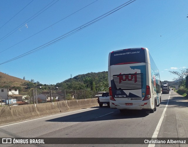 Auto Viação 1001 RJ 108.716 na cidade de Rio Bonito, Rio de Janeiro, Brasil, por Christiano Albernaz. ID da foto: 8116384.