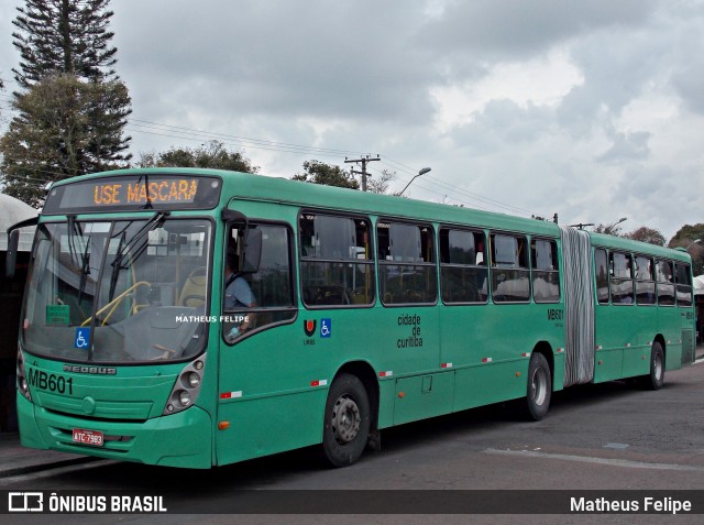 Auto Viação Mercês MB601 na cidade de Curitiba, Paraná, Brasil, por Matheus Felipe. Número da foto: #8118048.
