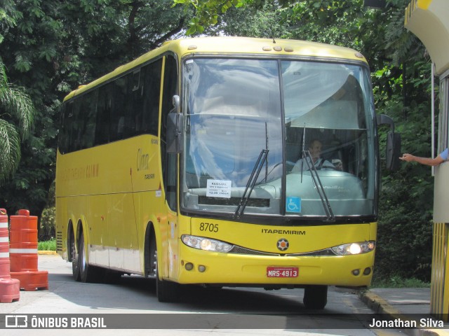 Viação Itapemirim 8705 na cidade de São Paulo, São Paulo, Brasil, por Jonathan Silva. ID da foto: 8115489.