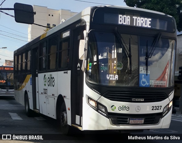 Viação Elite 2327 na cidade de Volta Redonda, Rio de Janeiro, Brasil, por Matheus Martins da Silva. Número da foto: #8115977.