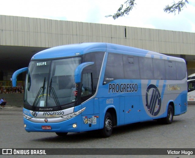 Auto Viação Progresso 6072 na cidade de Caruaru, Pernambuco, Brasil, por Victor Hugo. ID da foto: 8068568.