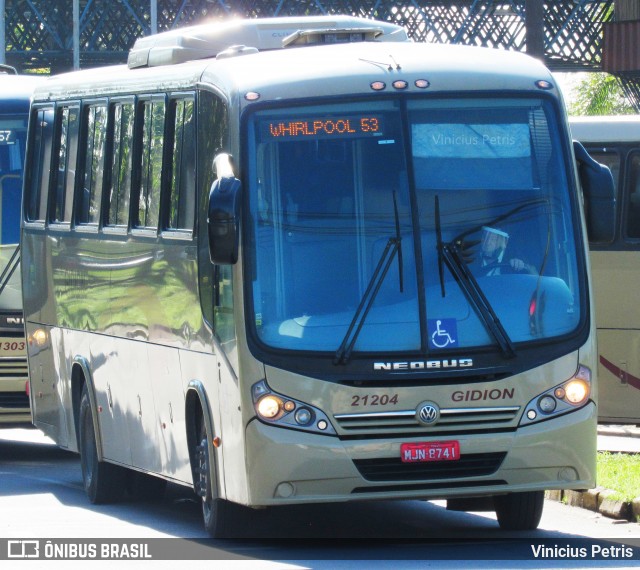 Gidion Transporte e Turismo 21204 na cidade de Joinville, Santa Catarina, Brasil, por Vinicius Petris. Número da foto: #8067121.