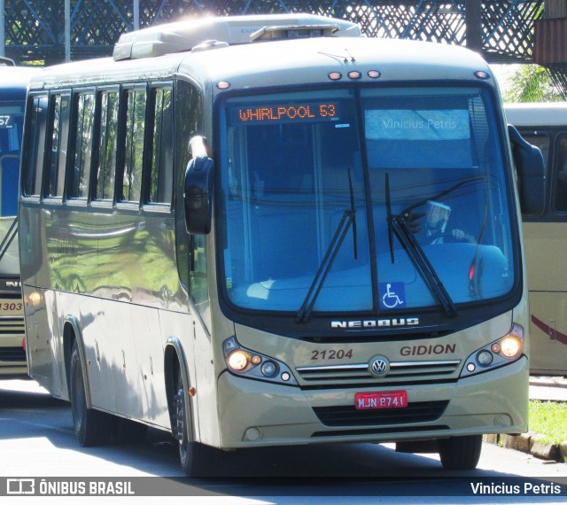 Gidion Transporte e Turismo 21204 na cidade de Joinville, Santa Catarina, Brasil, por Vinicius Petris. ID da foto: 8067121.