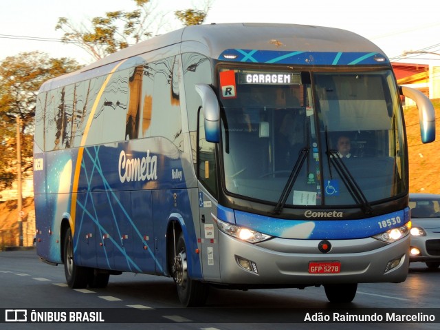 Viação Cometa 18530 na cidade de Belo Horizonte, Minas Gerais, Brasil, por Adão Raimundo Marcelino. Número da foto: #8068463.