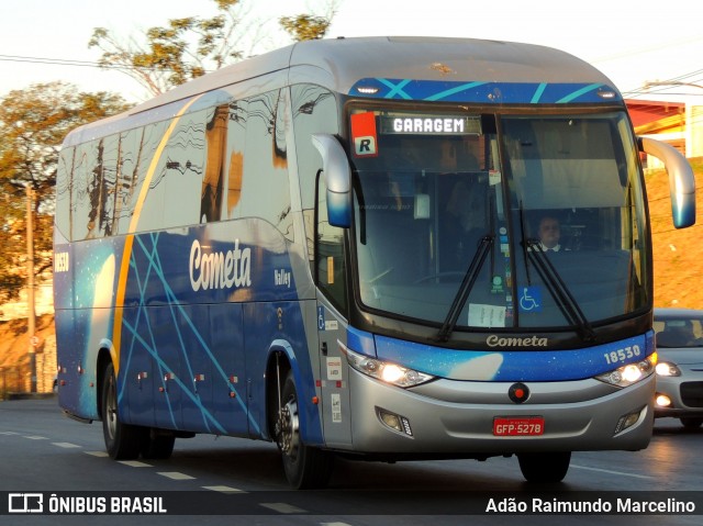 Viação Cometa 18530 na cidade de Belo Horizonte, Minas Gerais, Brasil, por Adão Raimundo Marcelino. ID da foto: 8068463.