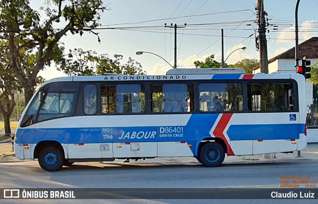 Auto Viação Jabour D86401 na cidade de Rio de Janeiro, Rio de Janeiro, Brasil, por Claudio Luiz. ID da foto: 8068165.