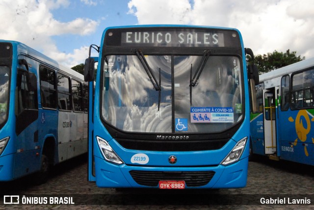Nova Transporte 22199 na cidade de Cariacica, Espírito Santo, Brasil, por Gabriel Lavnis. Número da foto: #8065593.