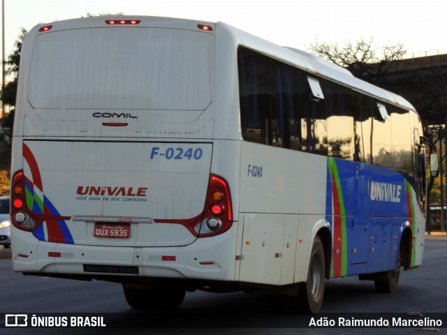 Univale Transportes F-0240 na cidade de Belo Horizonte, Minas Gerais, Brasil, por Adão Raimundo Marcelino. ID da foto: 8068838.