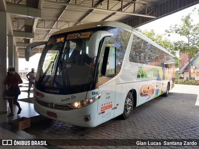 Eucatur - Empresa União Cascavel de Transportes e Turismo 4946 na cidade de Ji-Paraná, Rondônia, Brasil, por Gian Lucas  Santana Zardo. ID da foto: 8067026.