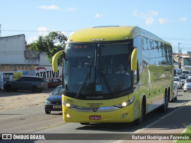 Viação Itapemirim 60051 na cidade de Aracaju, Sergipe, Brasil, por Rafael Rodrigues Forencio. Número da foto: #8065179.