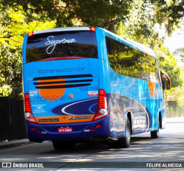 Litorânea Transportes Coletivos 5878 na cidade de São Paulo, São Paulo, Brasil, por FELIPE ALMEIDA. Número da foto: #8066586.