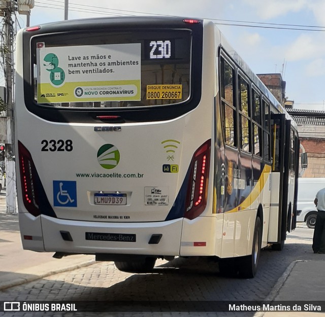 Viação Elite 2328 na cidade de Volta Redonda, Rio de Janeiro, Brasil, por Matheus Martins da Silva. Número da foto: #8068030.