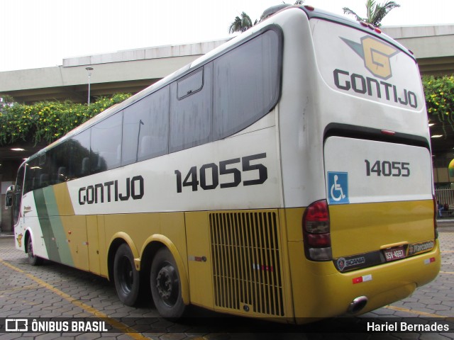 Empresa Gontijo de Transportes 14055 na cidade de Belo Horizonte, Minas Gerais, Brasil, por Hariel Bernades. ID da foto: 8121167.