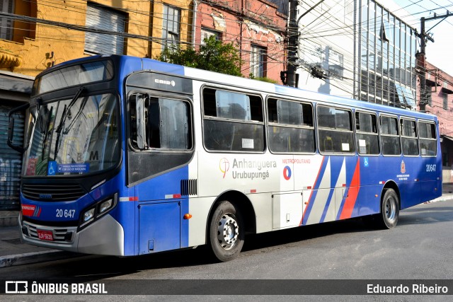 Auto Viação Urubupungá 20.647 na cidade de São Paulo, São Paulo, Brasil, por Eduardo Ribeiro. Número da foto: #8121808.