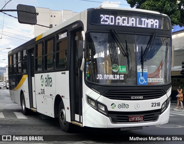 Viação Elite 2318 na cidade de Volta Redonda, Rio de Janeiro, Brasil, por Matheus Martins da Silva. ID da foto: 8118518.