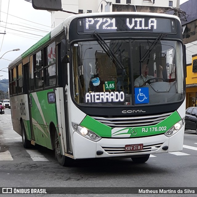 Viação Elite RJ 176.002 na cidade de Volta Redonda, Rio de Janeiro, Brasil, por Matheus Martins da Silva. Número da foto: #8118536.