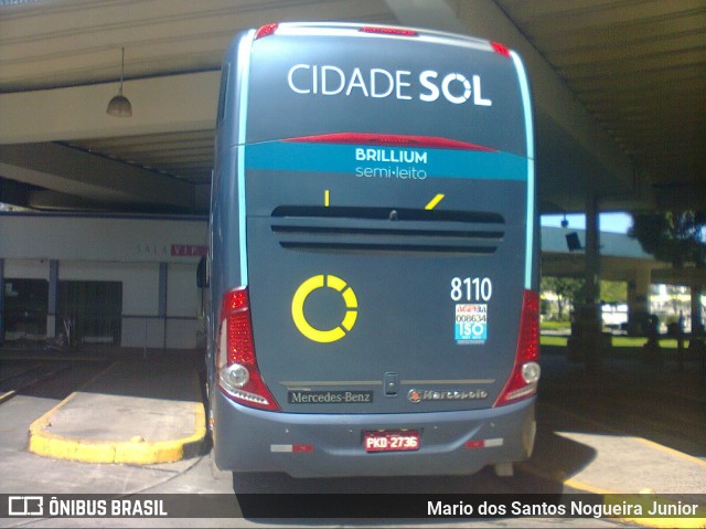 Viação Cidade Sol 8110 na cidade de Salvador, Bahia, Brasil, por Mario dos Santos Nogueira Junior. Número da foto: #8121609.