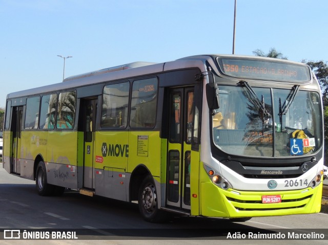 SM Transportes 20614 na cidade de Belo Horizonte, Minas Gerais, Brasil, por Adão Raimundo Marcelino. ID da foto: 8121661.