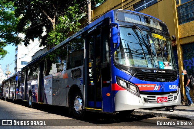 Viação Miracatiba 15.1005 na cidade de São Paulo, São Paulo, Brasil, por Eduardo Ribeiro. ID da foto: 8121752.