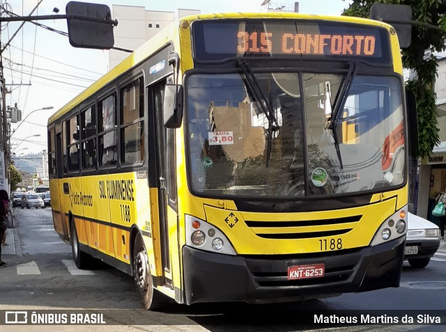 Viação Sul Fluminense 1188 na cidade de Volta Redonda, Rio de Janeiro, Brasil, por Matheus Martins da Silva. ID da foto: 8118506.