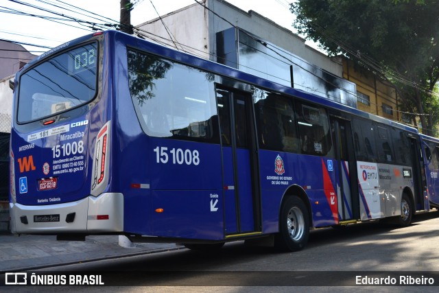 Viação Miracatiba 151008 na cidade de São Paulo, São Paulo, Brasil, por Eduardo Ribeiro. Número da foto: #8123607.
