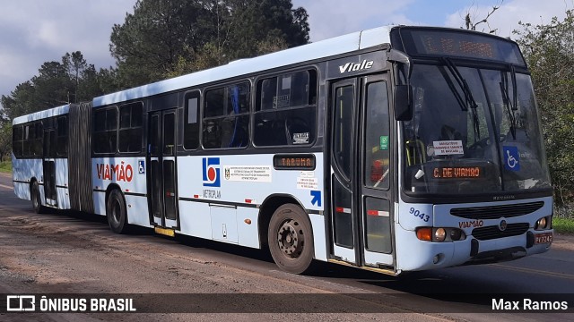 Empresa de Transporte Coletivo Viamão 9043 na cidade de Viamão, Rio Grande do Sul, Brasil, por Max Ramos. Número da foto: #8122275.