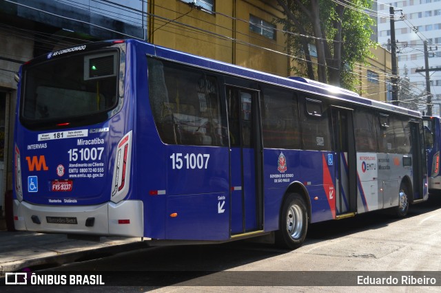 Viação Miracatiba 15.1007 na cidade de São Paulo, São Paulo, Brasil, por Eduardo Ribeiro. Número da foto: #8123604.