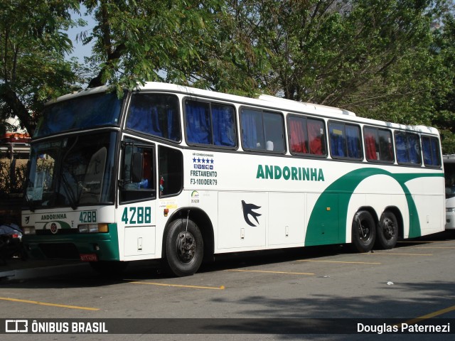 Empresa de Transportes Andorinha 4288 na cidade de Aparecida, São Paulo, Brasil, por Douglas Paternezi. ID da foto: 8123339.