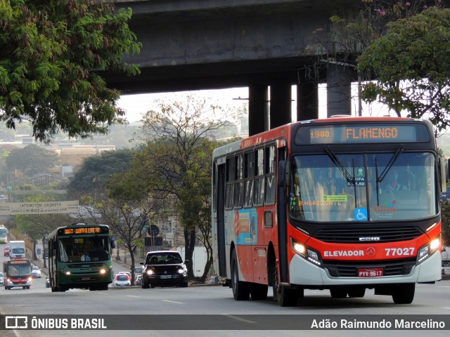 Eldorado Transportes 77027 na cidade de Belo Horizonte, Minas Gerais, Brasil, por Adão Raimundo Marcelino. Número da foto: #8127060.