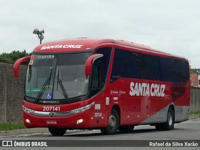 Viação Santa Cruz 207141 na cidade de São Paulo, São Paulo, Brasil, por Rafael da Silva Xarão. ID da foto: 8126735.