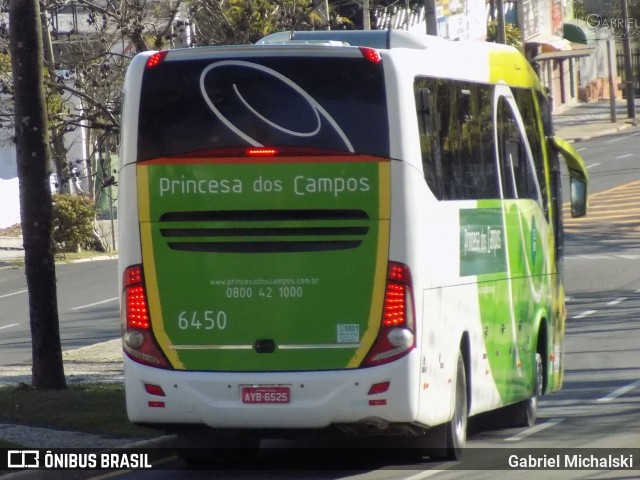 Expresso Princesa dos Campos 6450 na cidade de Ponta Grossa, Paraná, Brasil, por Gabriel Michalski. ID da foto: 8126499.