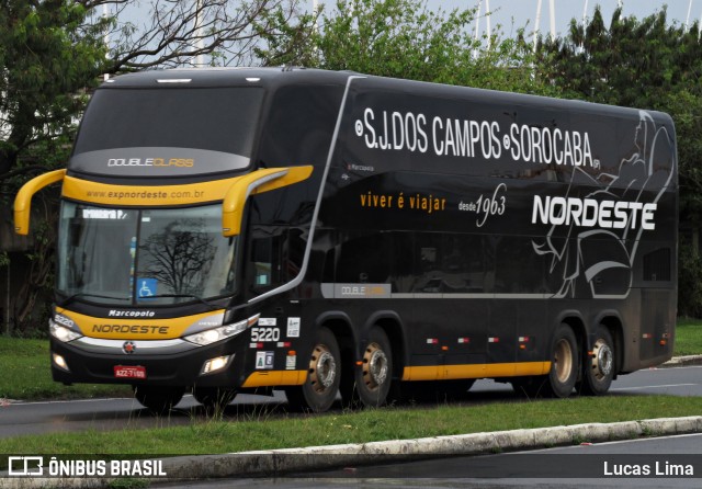 Expresso Nordeste 5220 na cidade de Florianópolis, Santa Catarina, Brasil, por Lucas Lima. Número da foto: #8126224.