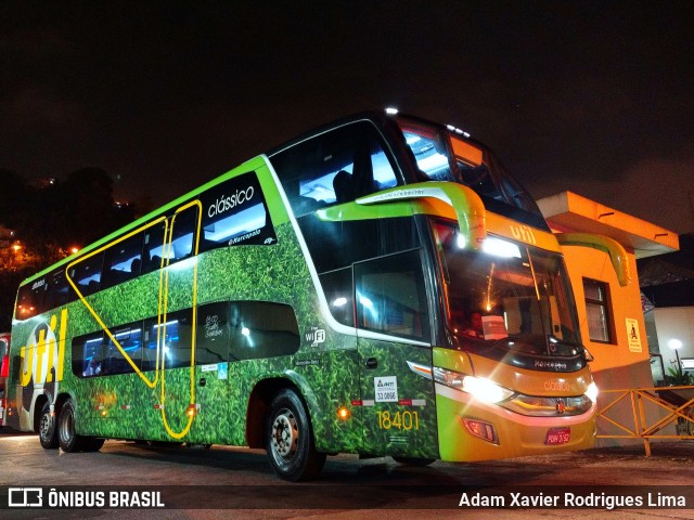 UTIL - União Transporte Interestadual de Luxo 18401 na cidade de Santos, São Paulo, Brasil, por Adam Xavier Rodrigues Lima. Número da foto: #8125770.